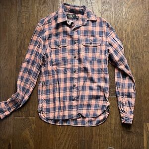 Ralph Lauren Double RL Plaid Shirt in Blue and Orange